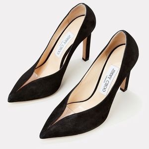 JIMMY CHOO Baker Black Suede Pumps - Size 9 New with Box